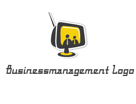 two abstract person inside the TV logo