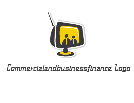 two abstract person inside the TV logo