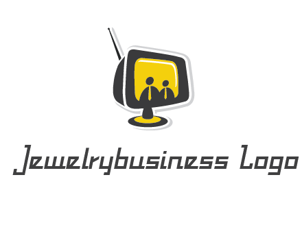 two abstract person inside the TV logo