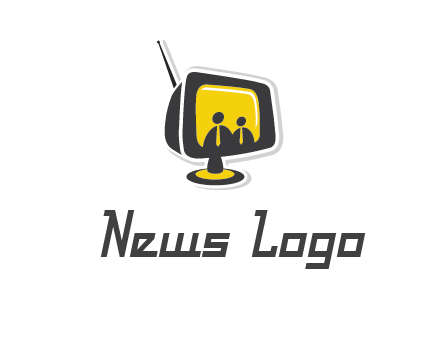 two abstract person inside the TV logo