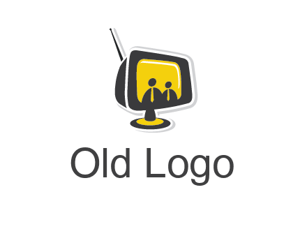 two abstract person inside the TV logo