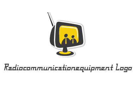 two abstract person inside the TV logo