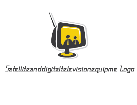 two abstract person inside the TV logo