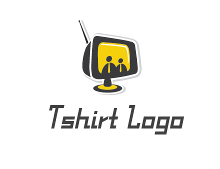 two abstract person inside the TV logo