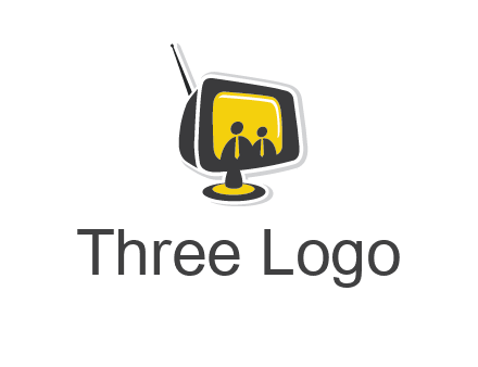 two abstract person inside the TV logo