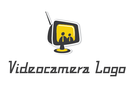 two abstract person inside the TV logo