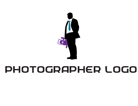 silhouette person holding movie camera logo