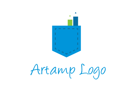 stitched pocket incorporated with two pencil logo
