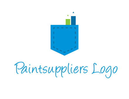 stitched pocket incorporated with two pencil logo