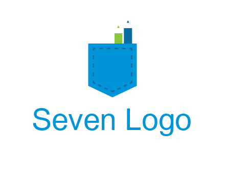 stitched pocket incorporated with two pencil logo