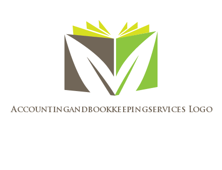 leaf inside abstract book logo