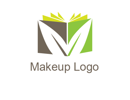 leaf inside abstract book logo