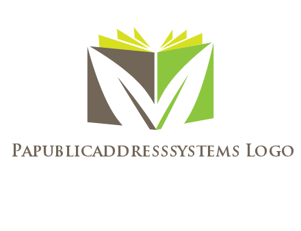 leaf inside abstract book logo