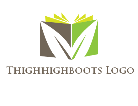 leaf inside abstract book logo