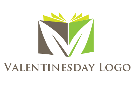 leaf inside abstract book logo