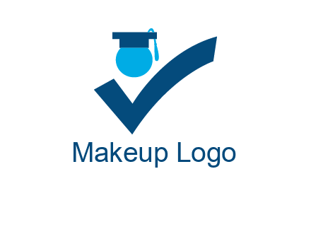 graduation abstract student with check logo