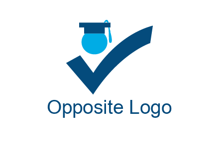 graduation abstract student with check logo