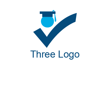 graduation abstract student with check logo