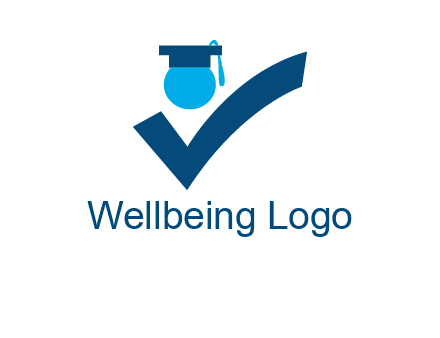 graduation abstract student with check logo