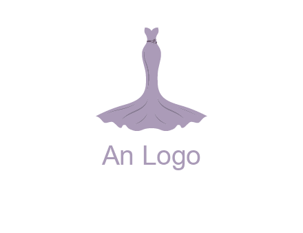 bride strapless long dress logo