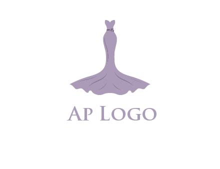 bride strapless long dress logo