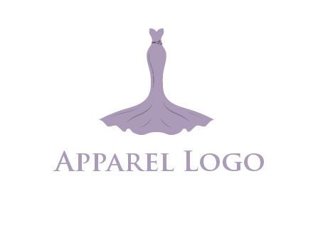 bride strapless long dress logo