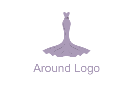 bride strapless long dress logo