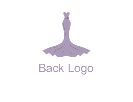 bride strapless long dress logo