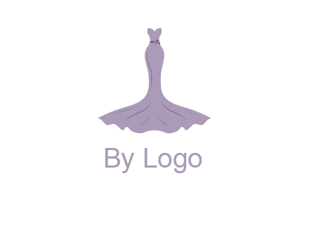 bride strapless long dress logo
