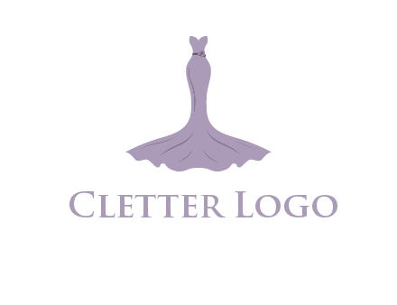 bride strapless long dress logo