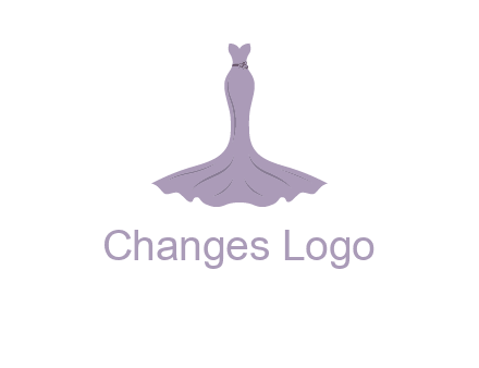 bride strapless long dress logo