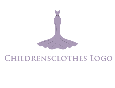 bride strapless long dress logo