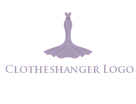 bride strapless long dress logo