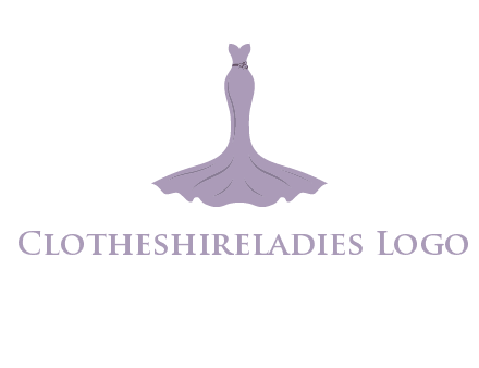 bride strapless long dress logo