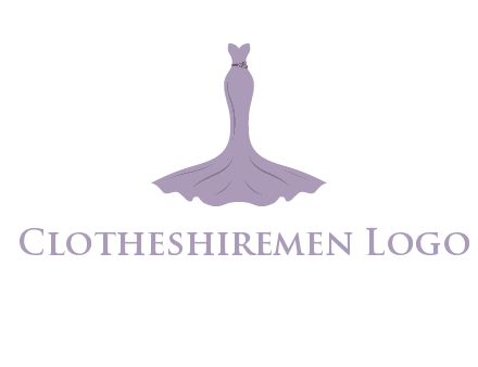 bride strapless long dress logo