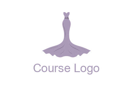 bride strapless long dress logo