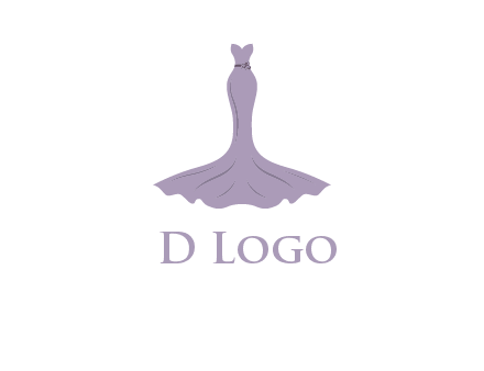 bride strapless long dress logo