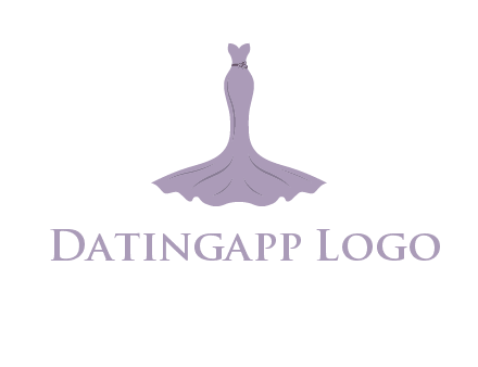 bride strapless long dress logo