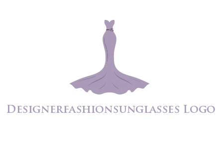 bride strapless long dress logo