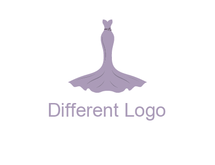 bride strapless long dress logo