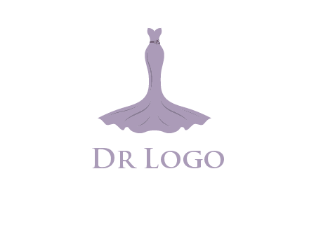 bride strapless long dress logo