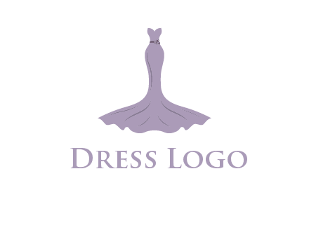 bride strapless long dress logo