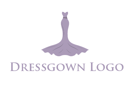 bride strapless long dress logo