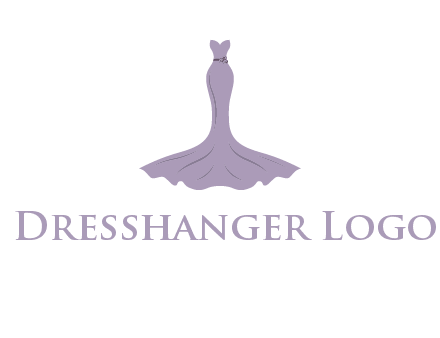 bride strapless long dress logo