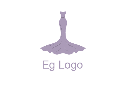 bride strapless long dress logo