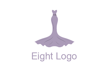 bride strapless long dress logo