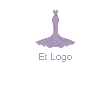 bride strapless long dress logo