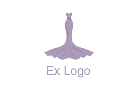 bride strapless long dress logo
