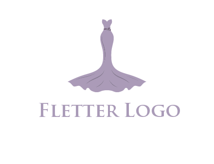 bride strapless long dress logo