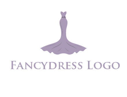 bride strapless long dress logo